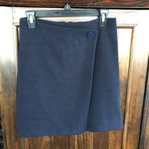 NWT LOFT Navy Button Skirt w/zipper Size 0